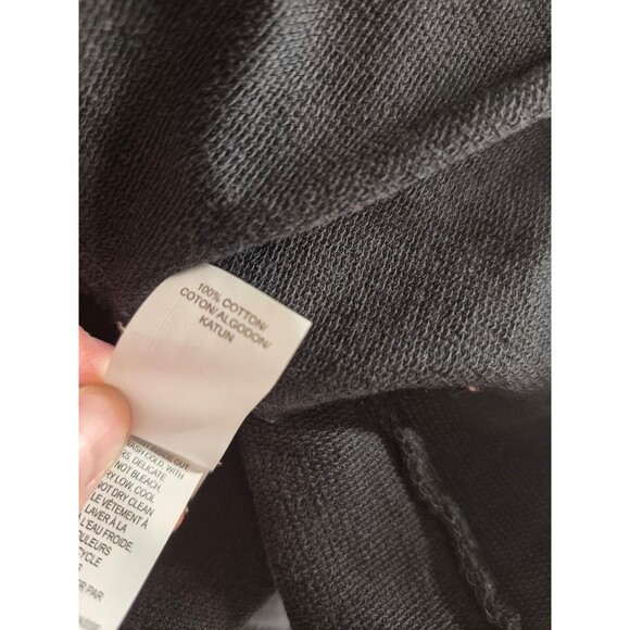 Lucky Brand Lucky Lotus Boho Jacket Asymmetric Jersey Coatigan Black Sz L - Picture 6 of 6